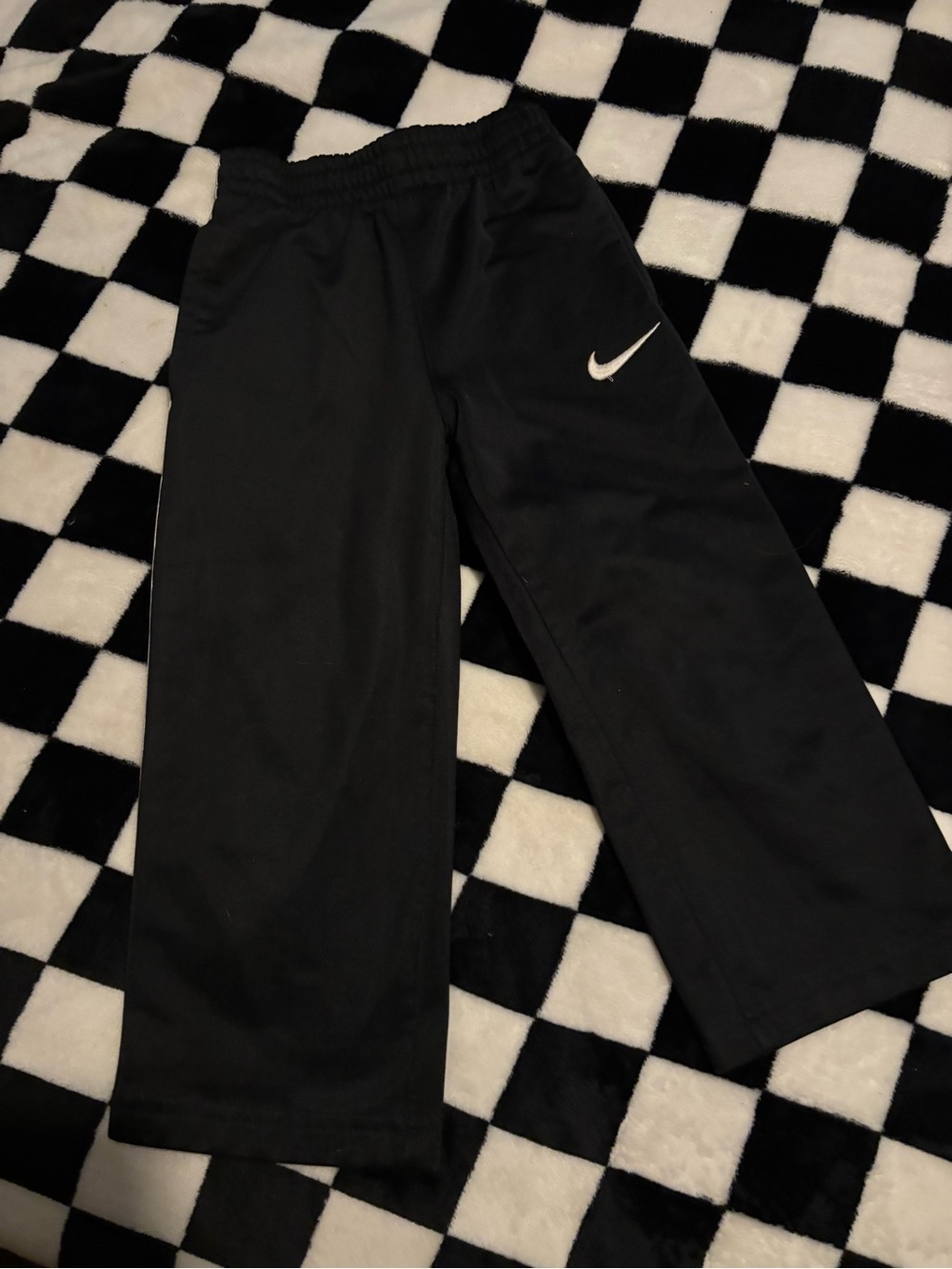 2T Nike Kids Black Athletic Pants with Swoosh Logo